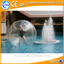 Transparente tpu / pvc grande bola de água inflável zorb, água pé preços bola